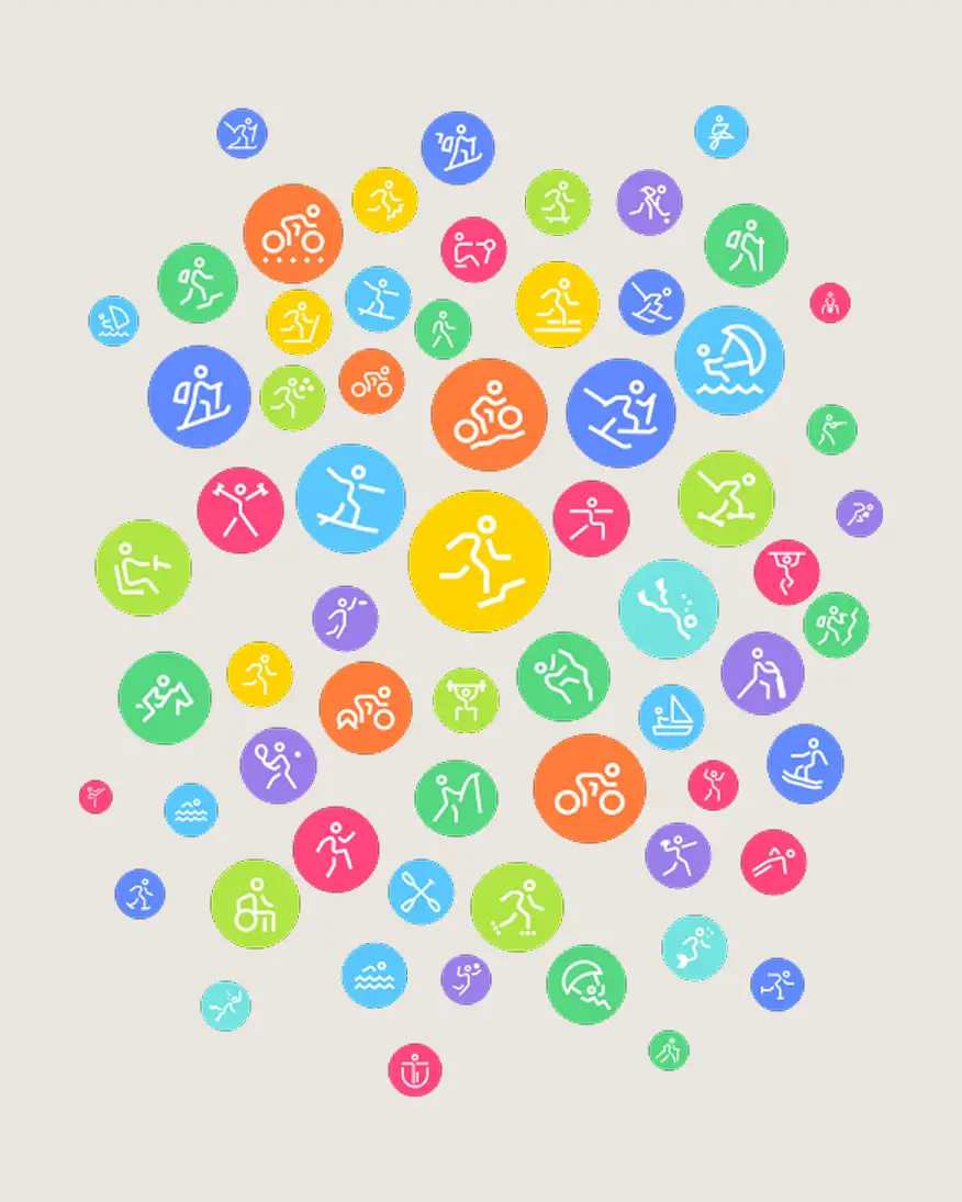 racking across 100+ Sports and Activities